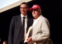 Freiwillig engagiert ein Dank des Landes Vorarlberg für Karlheinz Frick vom KAC-Rankweil